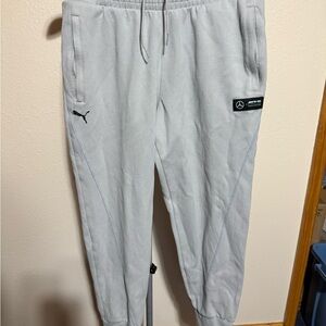 Puma x Mercedes-Benz Light Gray Joggers